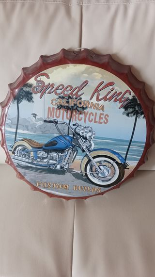 Chapa Decorativa Speed King Motorcycles