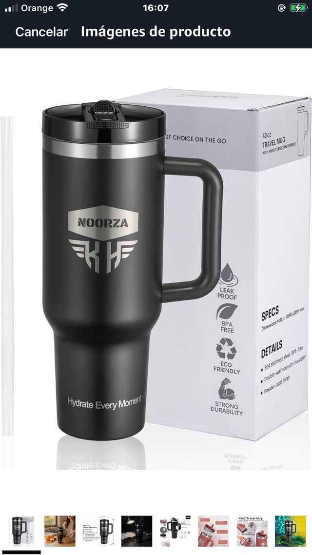 Vaso Térmico NOORZA 40 oz con Asa