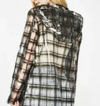 Chubasquero Zara Cuadros Transparente un solo uso