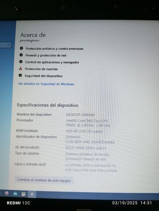 Ordenador HP 15 Plata/Negro