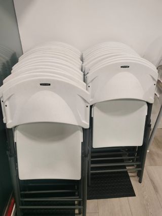 Sillas plegables Lifetime blancas