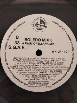 Vinilo LP Bolero Mix 3 Raul Orellana (1988)