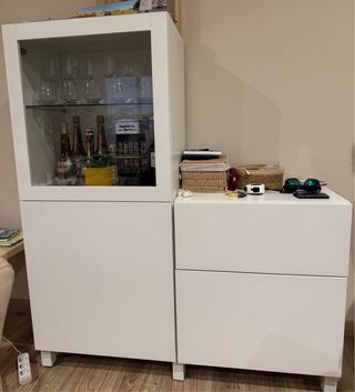 Mueble aparador comedor blanco.