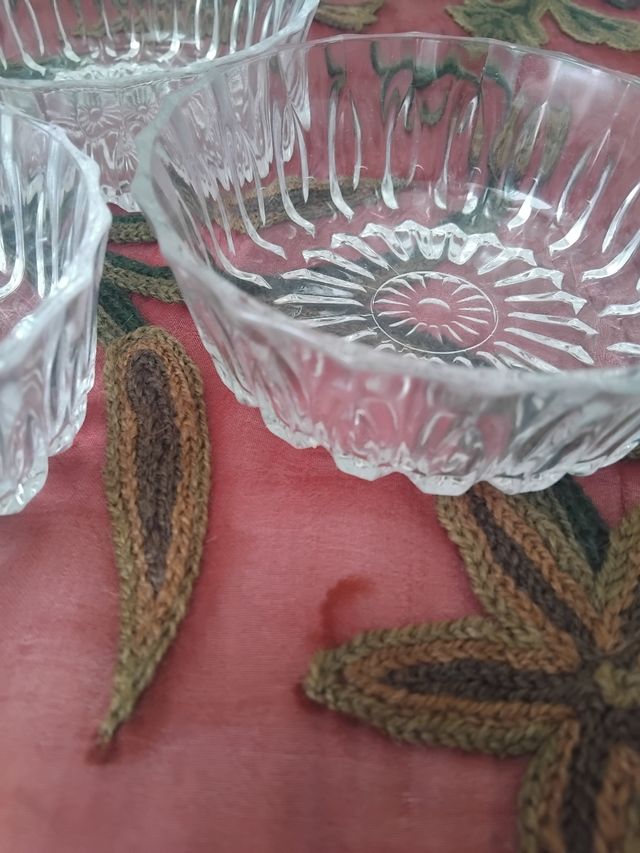 3 cuencos cristal