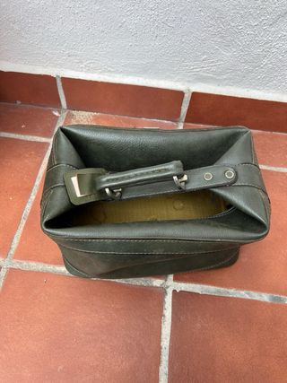 Neceser Piel Vintage Tauro Verde Oscuro