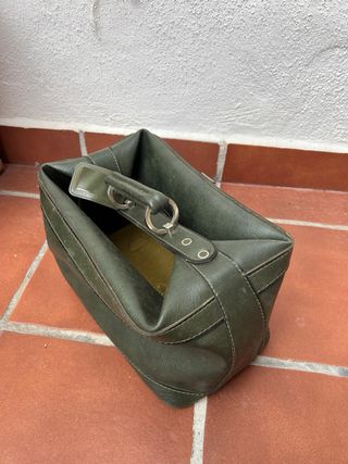 Neceser Piel Vintage Tauro Verde Oscuro