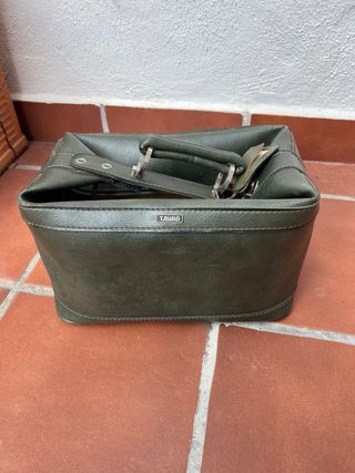 Neceser Piel Vintage Tauro Verde Oscuro