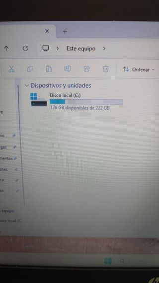 Portátil HP i5 SSD Plata