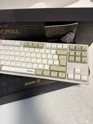 Teclado Phoenix Royal RGB Blanco/Beige