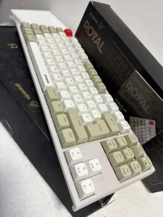 Teclado Phoenix Royal RGB Blanco/Beige