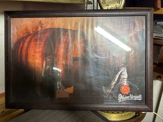 Quadro Pilsner Urquell con botti