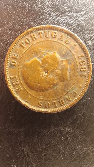 Moeda Portugal Rei Carlos I 1891