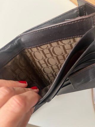 Cartera Carolina Herrera CH Beige Marrón