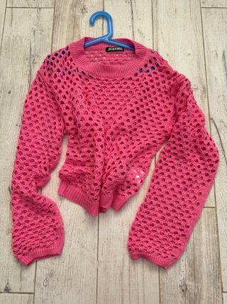 Jersey beige de rejilla talla única