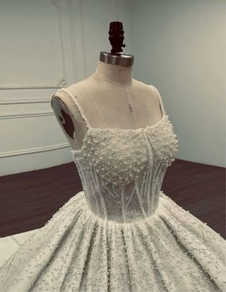 Vestido de Novia Blanco con Pedrería