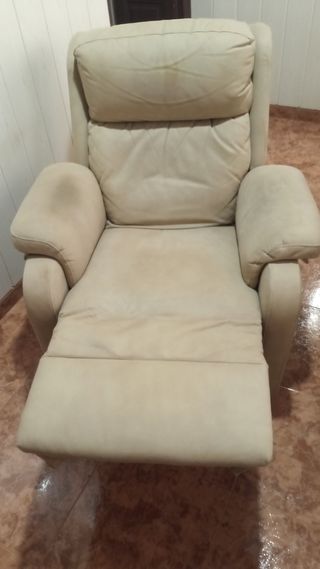 Sillón Eléctrico Individual Beige ante.