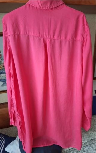 Camisa larga Zara rosa Talla M
