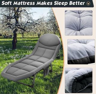 Cama Plegable Camping Gris