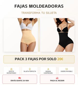 Pack 3 Fajas Moldeadoras Talla Única