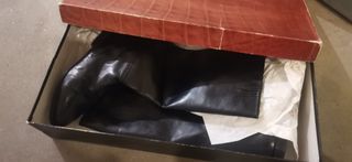 Botas de piel mujer negras