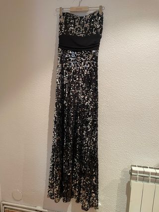 Vestido fiesta lentejuelas espalda descubierta