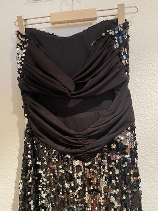 Vestido fiesta lentejuelas espalda descubierta
