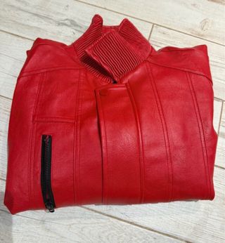 Chaqueta Balenciaga Piel Sintética Roja