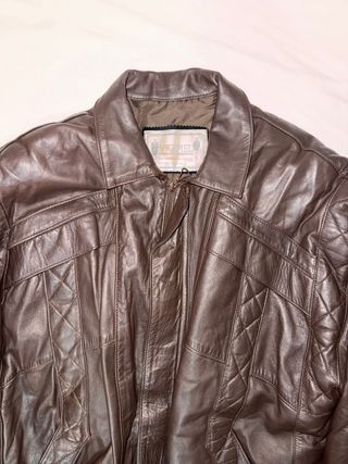 Chaqueta de Cuero Vintaede Marrón