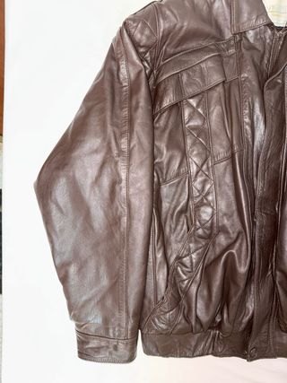Chaqueta de Cuero Vintaede Marrón