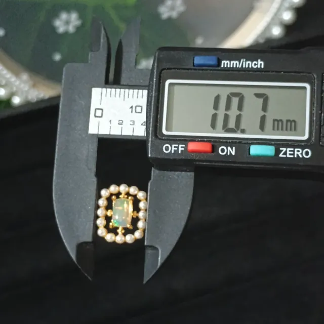 Pendientes de ópalo plata chapada en oro 18k