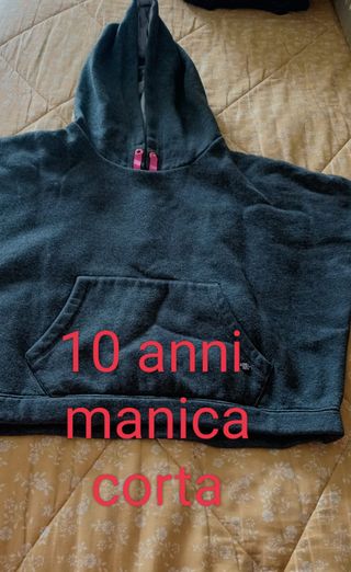 Felpa grigia 10 anni manica corta