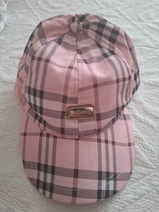 Gorra Burberry Niña Rosa Cuadros