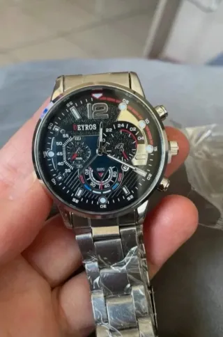 Reloj de Cuarzo DEYROS de Acero + Pulsera