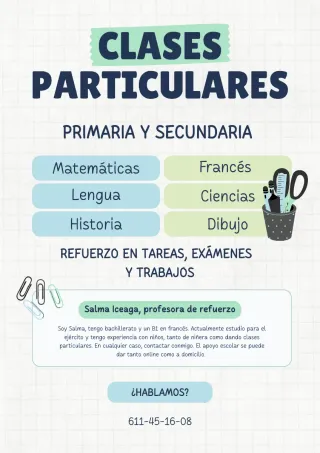 Clases particulares y apoyo escolar 