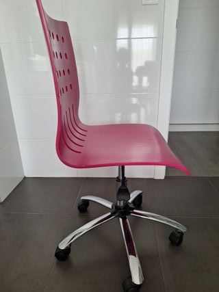 SILLA ESCRITORIO GIRATORIA ROSA REGULABLE