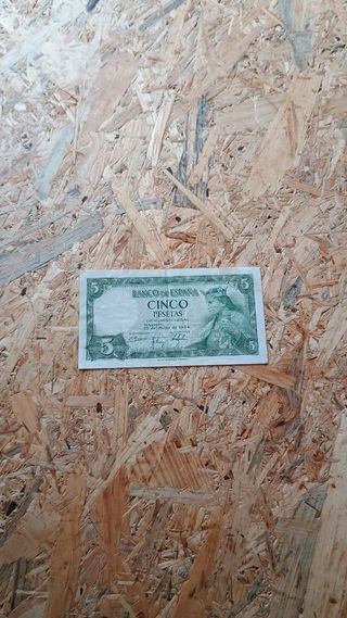 Billete 5 Pesetas España 1954