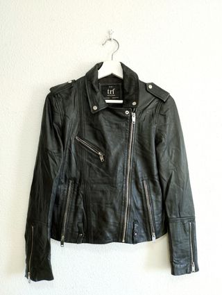 Chaqueta Biker Zara Piel Negra