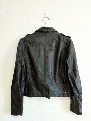 Chaqueta Biker Zara Piel Negra