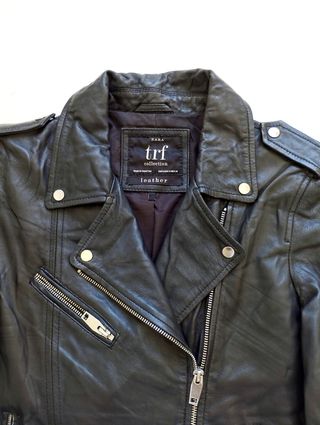 Chaqueta Biker Zara Piel Negra