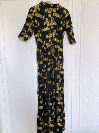 Disfraz vestido princesa dorado