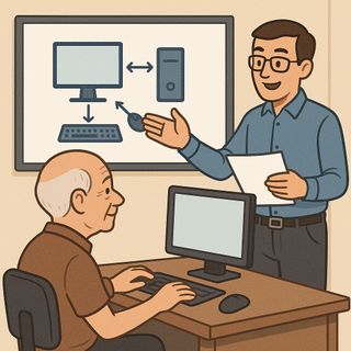 Clases de informática para niños y mayores.
