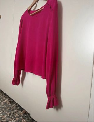 Camicetta Mango rosa con bottoncini