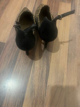 Zapatos de piel de ante estampado leopardo