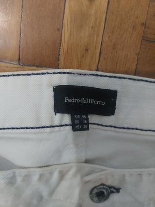 Pedro del Hierro Pantalón Blanco Talla 46