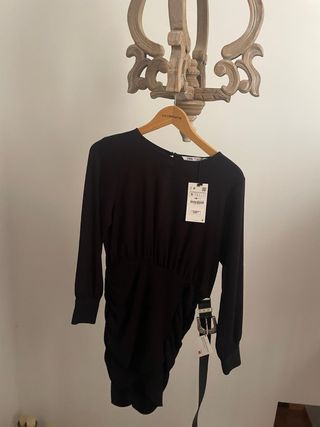 Vestido Zara Negro Talla S Nuevo con Etiqueta