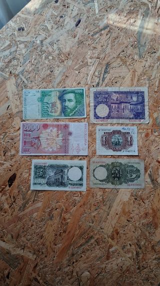 Lote 6 Billetes España Pesetas