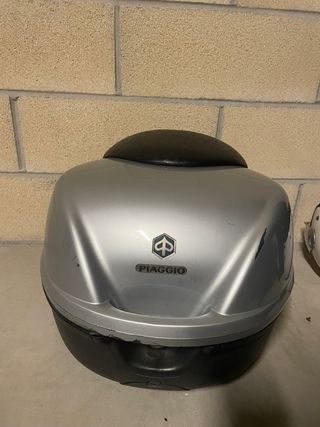 Cofre Baúl Moto Piaggio Plata