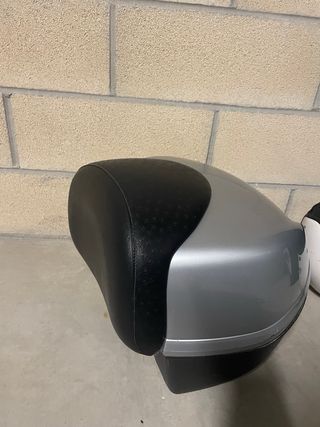 Cofre Baúl Moto Piaggio Plata