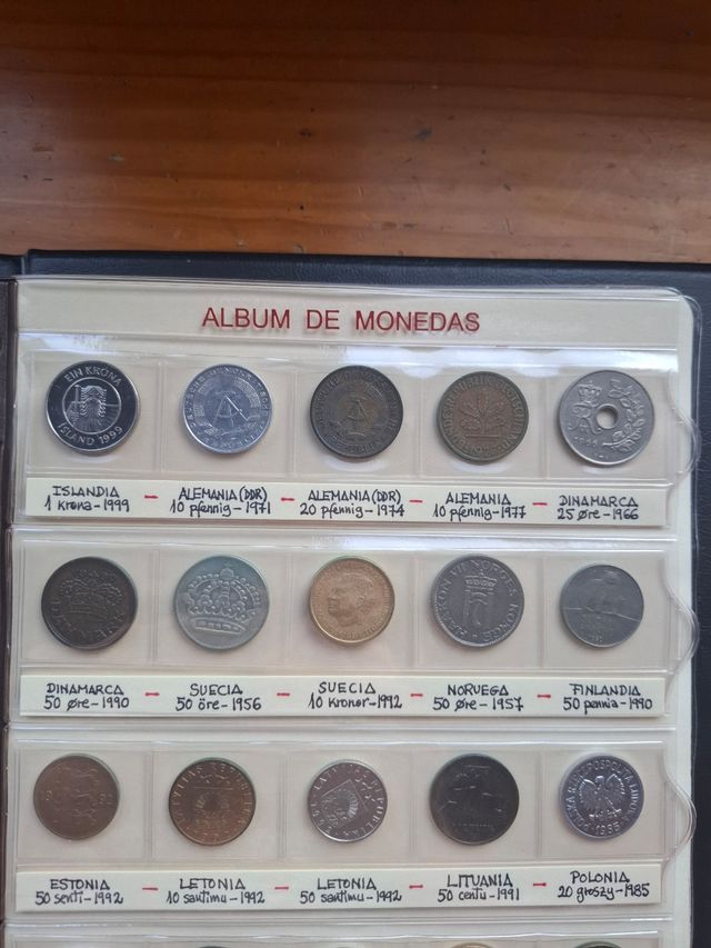 25 Monedas Islandia, Alemania, Dinamarca, Suecia,