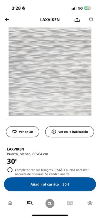 2 Puertas LAXVIKEN Ikea para BESTA